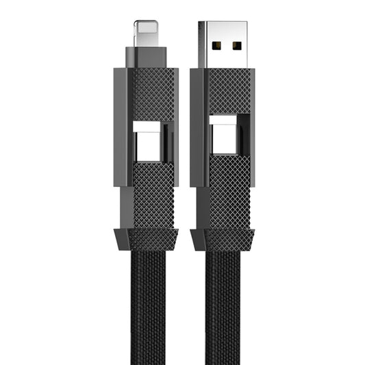 ENKAY ENK-CB134 4-in-1 60W USB-A / Type-C to 8 Pin / Type-C Nylon Braided Magnetic Fast Charging Data Cable, Cable Length:1.2m - Multifunction Cable by ENKAY | Online Shopping South Africa | PMC Jewellery | Buy Now Pay Later Mobicred