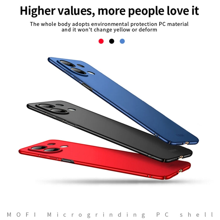 For Xiaomi Redmi Note 13 4G MOFI Micro-Frosted PC Ultra-thin Hard Phone Case(Red) - Note 13 Cases by MOFI | Online Shopping South Africa | PMC Jewellery