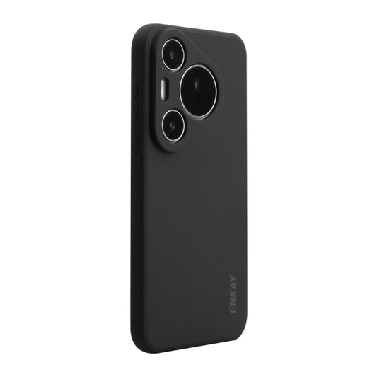 For Huawei Pura 70 Pro / 70 Pro+ ENKAY Hat-Prince Liquid Silicone Shockproof Protective Soft Case(Black) - Huawei Cases by ENKAY | Online Shopping South Africa | PMC Jewellery | Buy Now Pay Later Mobicred