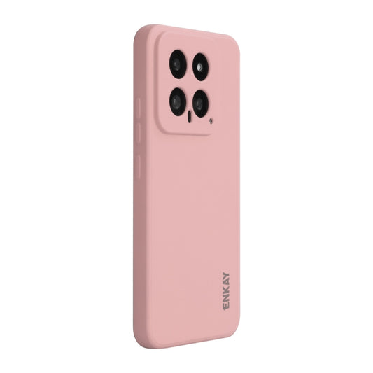 For Xiaomi 14 ENKAY Hat-Prince Liquid Silicone Shockproof Soft Phone Case(Pink) - 14 Cases by ENKAY | Online Shopping South Africa | PMC Jewellery | Buy Now Pay Later Mobicred