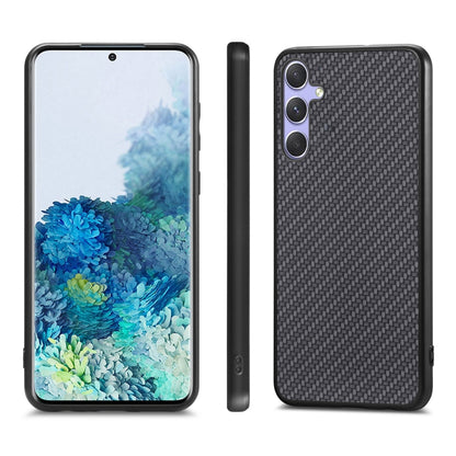 For Samsung Galaxy S25 5G Carbon Fiber Texture Leather Back Cover Phone Case(Black) - Galaxy Phone Cases by PMC Jewellery | Online Shopping South Africa | PMC Jewellery | Buy Now Pay Later Mobicred