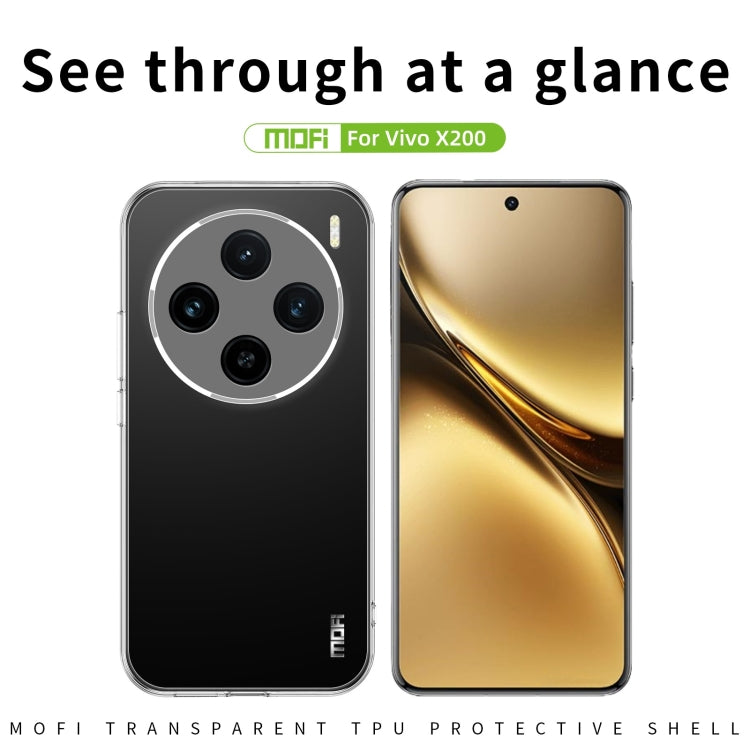 For vivo X200 MOFI Ming Series Ultra-thin TPU Phone Case(Transparent) - X200 Cases by MOFI | Online Shopping South Africa | PMC Jewellery | Buy Now Pay Later Mobicred