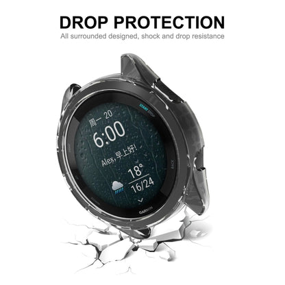 For Garmin Forerunner 265 ENKAY Hat-Prince Transparent TPU Frame Drop Protection Case(Transparent) - Watch Cases by ENKAY | Online Shopping South Africa | PMC Jewellery | Buy Now Pay Later Mobicred