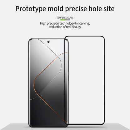 For Xiaomi 14 Pro MOFI 9H 3D Hot Bending Tempered Glass Film(Black) - 14 Pro Tempered Glass by MOFI | Online Shopping South Africa | PMC Jewellery | Buy Now Pay Later Mobicred