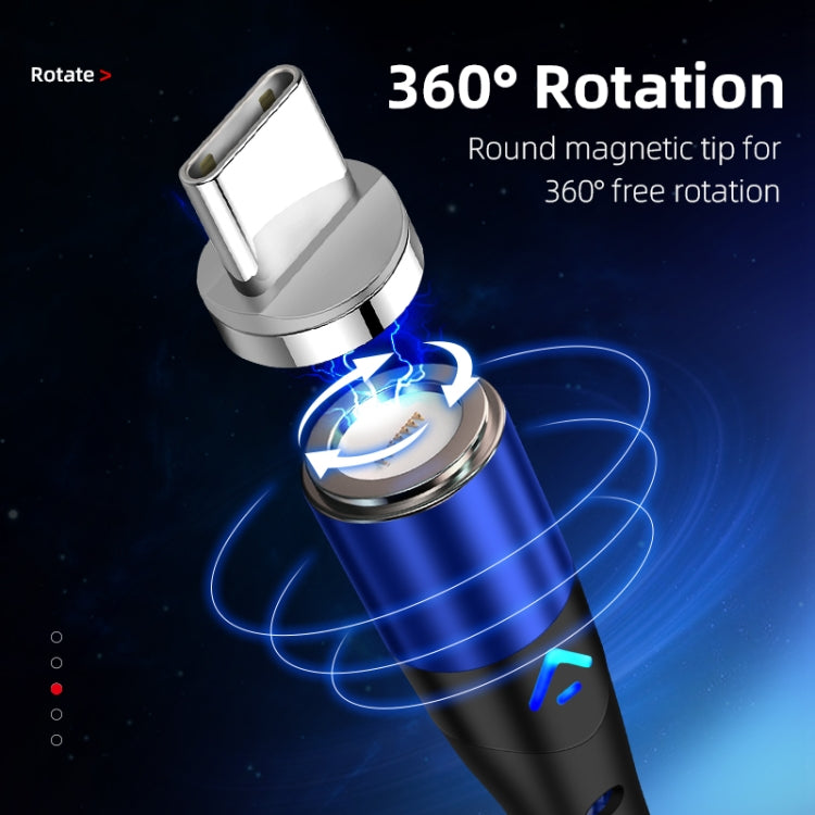 ENKAY 3A USB to 8 Pin Magnetic Fast Charging Data Cable with LED Light, Length:1m(Black) - free shipping - PMC Jewellery - Order now!