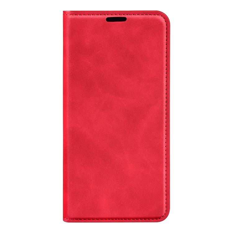 For iPhone 16e Retro-skin  Magnetic Suction Leather Phone Case(Red) - iPhone 16e Cases by PMC TechLife | Online Shopping South Africa | PMC TechLife | Buy Now Pay Later Mobicred