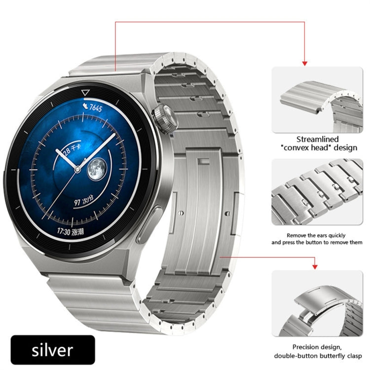 For Huawei Watch GT3 Pro 46mm Titanium Alloy Quick Release Watch Band(Silver) - Watch Bands by PMC TechLife | Online Shopping South Africa | PMC TechLife