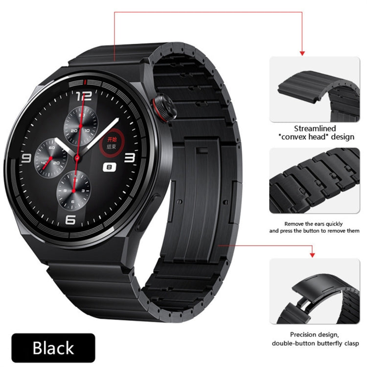 For Honor Magic Watch 2 46mm Titanium Alloy Quick Release Watch Band(Black) - Watch Bands by PMC TechLife | Online Shopping South Africa | PMC TechLife