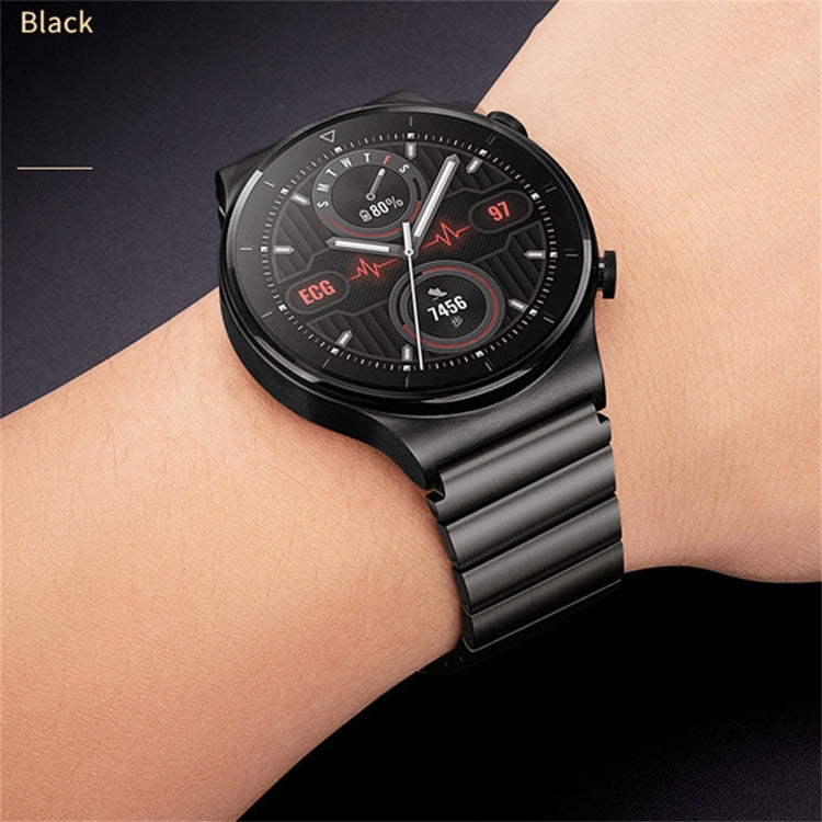 For Huawei Watch GT 3 46mm One Bead Titanium Alloy Watch Band(Black) - Watch Bands by PMC Jewellery | Online Shopping South Africa | PMC Jewellery