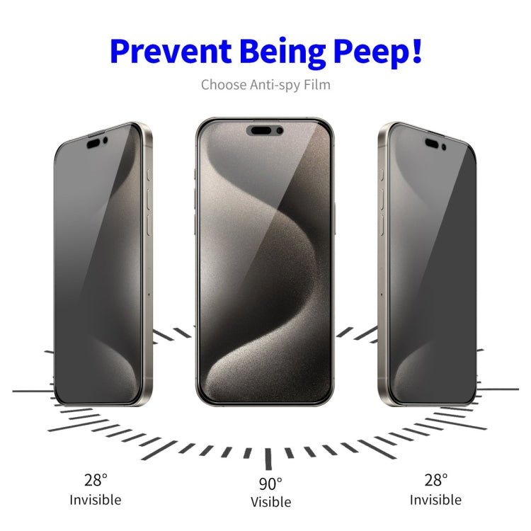 For iPhone 16 Pro 5pcs ENKAY Hat-Prince 28° Anti-peeping Tempered Glass Protector Full Screen Film - iPhone 16 Pro Tempered Glass by ENKAY | Online Shopping South Africa | PMC Jewellery | Buy Now Pay Later Mobicred