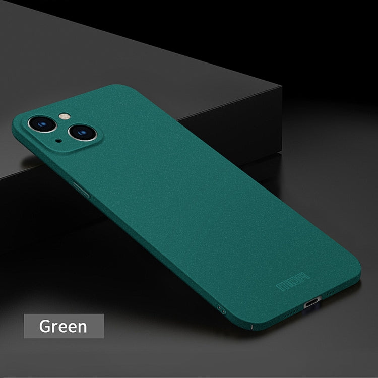 For iPhone 15 MOFI Fandun Series Frosted PC Ultra-thin All-inclusive Phone Case(Green) - iPhone 15 Cases by MOFI | Online Shopping South Africa | PMC Jewellery