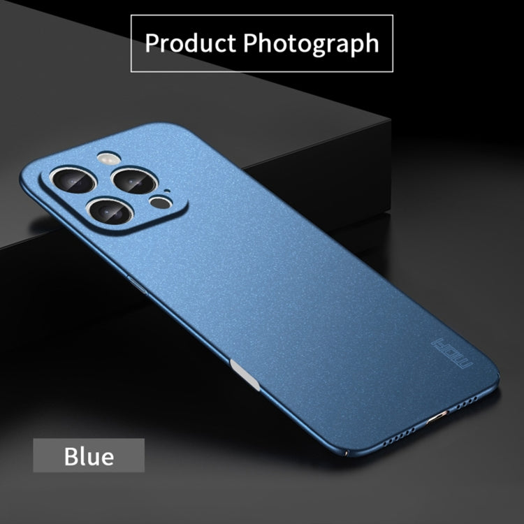 For iPhone 16 Pro Max MOFI Fandun Series Frosted PC Ultra-thin All-inclusive Phone Case(Blue) - iPhone 16 Pro Max Cases by MOFI | Online Shopping South Africa | PMC Jewellery | Buy Now Pay Later Mobicred