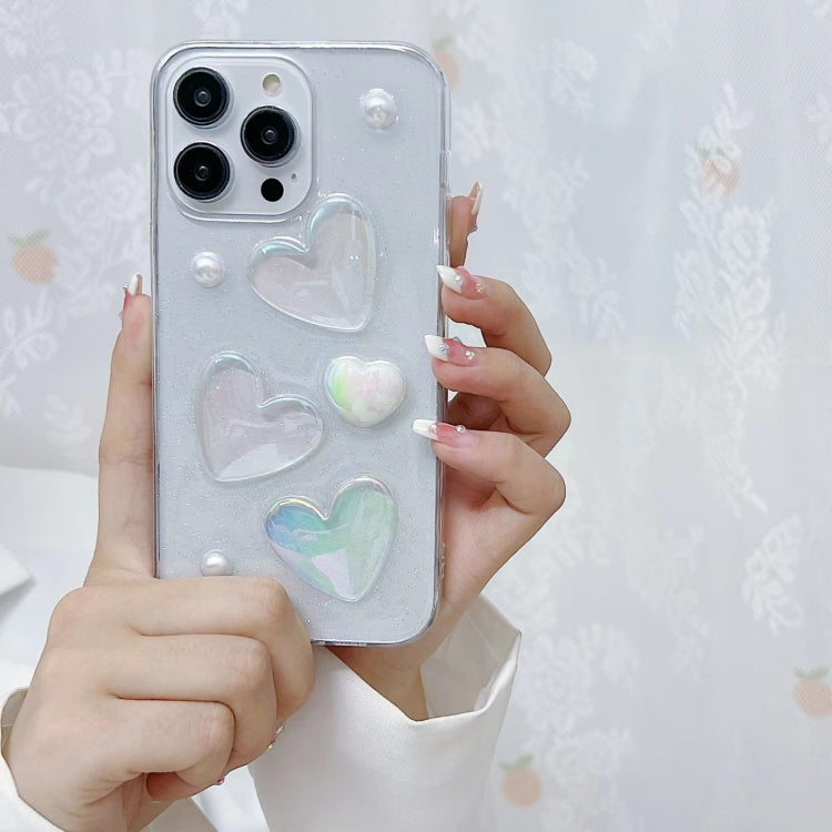 For iPhone 16 Plus Love Epoxy TPU Phone Case(Transparent) - iPhone 16 Plus Cases by PMC TechLife | Online Shopping South Africa | PMC TechLife | Buy Now Pay Later Mobicred