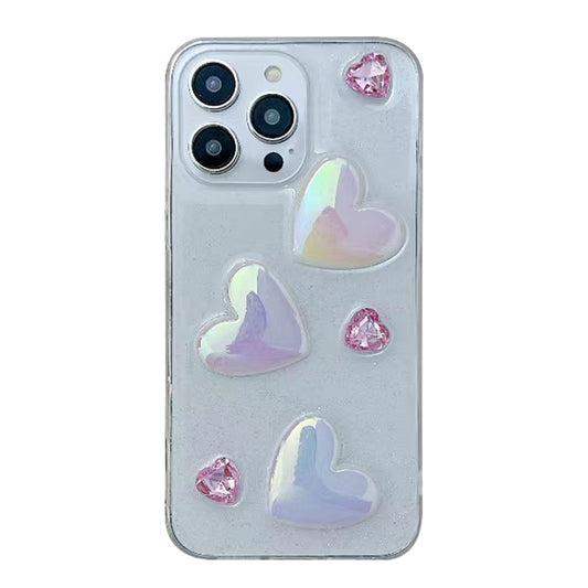 For iPhone 16 Pro Max Love Epoxy TPU Phone Case(Pink) - iPhone 16 Pro Max Cases by PMC Jewellery | Online Shopping South Africa | PMC Jewellery | Buy Now Pay Later Mobicred