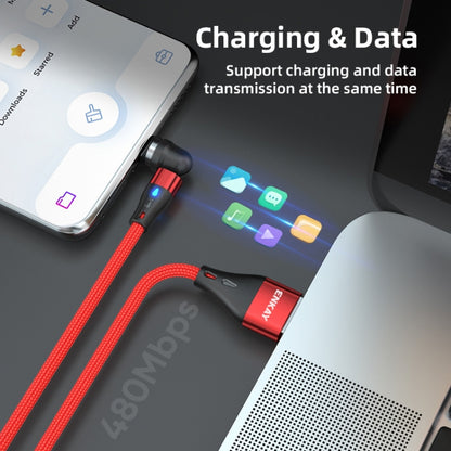 ENKAY 3 in 1 3A USB to Type-C / 8 Pin / Micro USB Magnetic 540 Degrees Rotating Fast Charging Cable, Length:1m(Red) - Charging Cable & Head by ENKAY | Online Shopping South Africa | PMC Jewellery | Buy Now Pay Later Mobicred