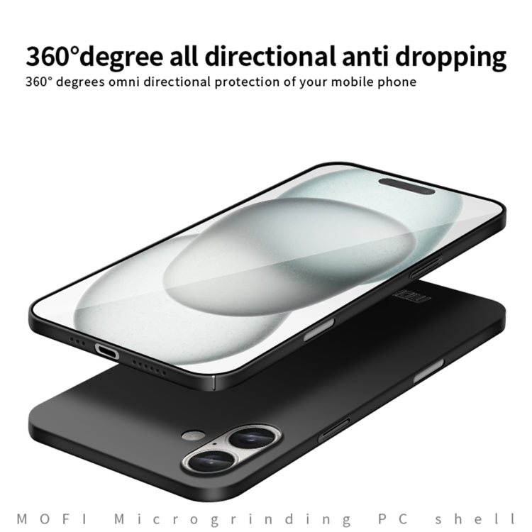 For iPhone 16 MOFI Frosted PC Ultra-thin Hard Phone Case(Gold) - iPhone 16 Cases by MOFI | Online Shopping South Africa | PMC Jewellery | Buy Now Pay Later Mobicred
