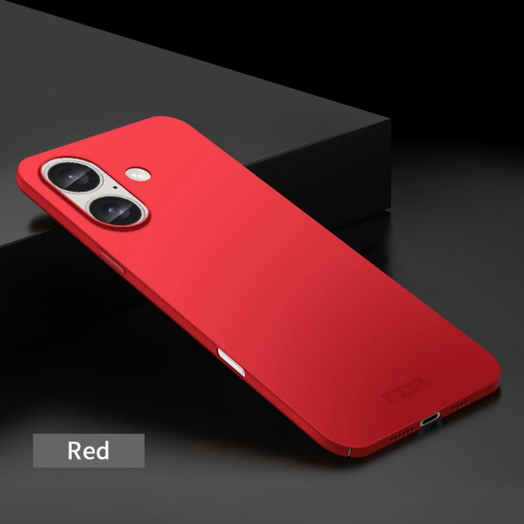 For iPhone 16 Plus MOFI Frosted PC Ultra-thin Hard Phone Case(Red) - iPhone 16 Plus Cases by MOFI | Online Shopping South Africa | PMC Jewellery | Buy Now Pay Later Mobicred