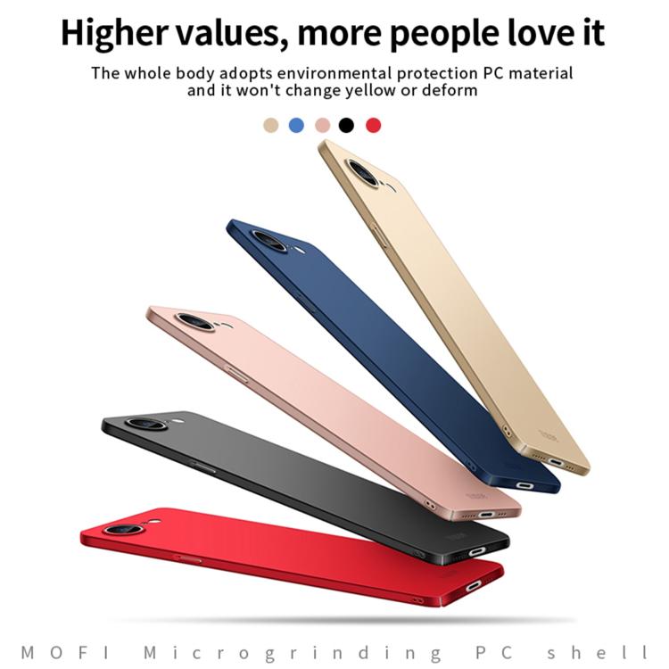 For iPhone 16e MOFI Frosted PC Ultra-thin Hard Phone Case(Black) - iPhone 16e Cases by MOFI | Online Shopping South Africa | PMC TechLife | Buy Now Pay Later Mobicred
