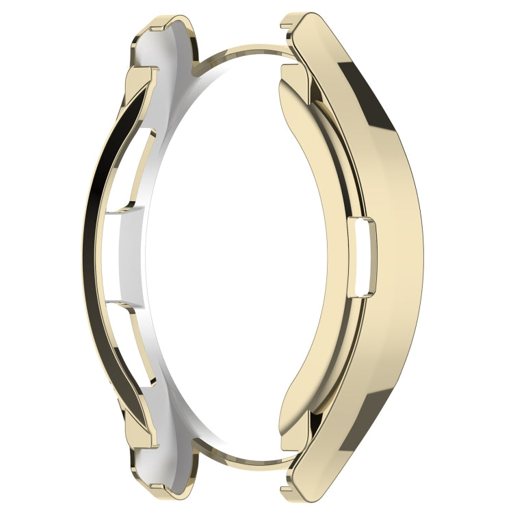 For Samsung Galaxy Watch6 Classic 43mm Electroplated TPU Half Pack Hollow Watch Protective Case(Gold) - Watch Cases by PMC Jewellery | Online Shopping South Africa | PMC Jewellery