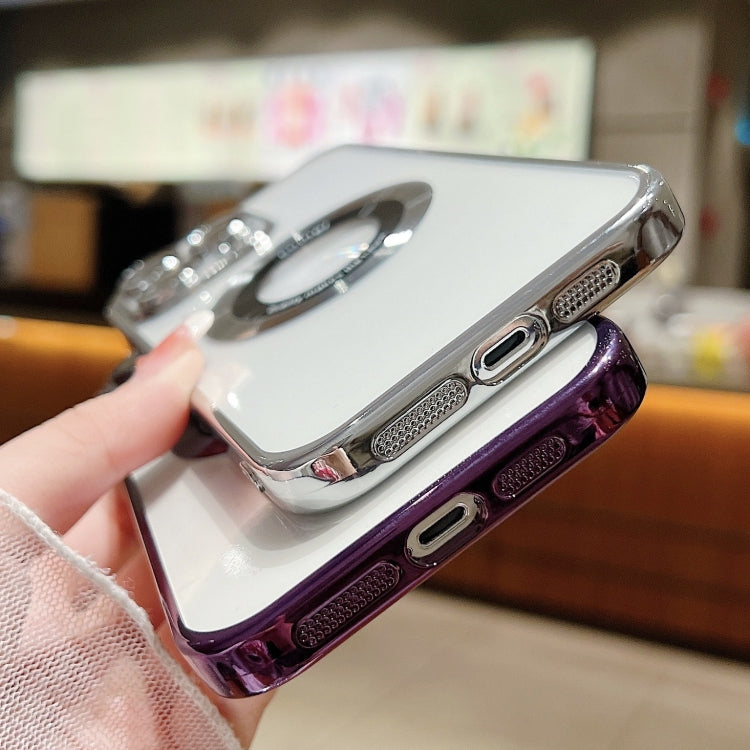For iPhone 15 Pro Max Magsafe Electroplating TPU Phone Case(Purple) - iPhone 15 Pro Max Cases by PMC TechLife | Online Shopping South Africa | PMC TechLife