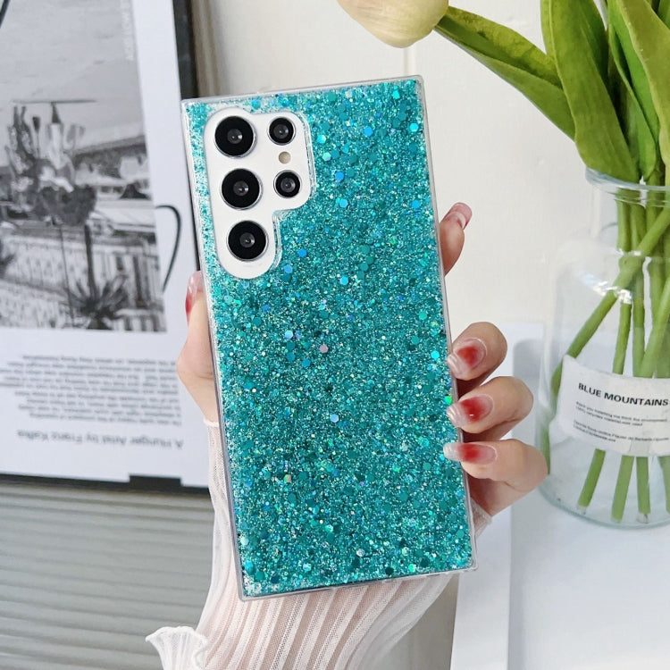 For Samsung Galaxy S24 5G Glitter Sequins Epoxy TPU Phone Case(Green) - Galaxy S24 5G Cases by PMC TechLife | Online Shopping South Africa | PMC TechLife