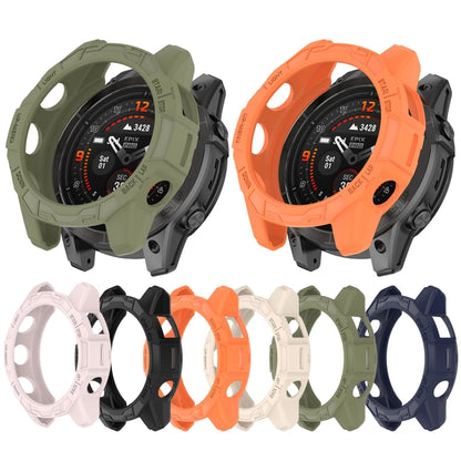 For Garmin Epix Pro 42mm / Fenix 7S / 7S Pro Armored TPU Half Wrapped Watch Protective Case(Orange) - Watch Cases by PMC Jewellery | Online Shopping South Africa | PMC Jewellery