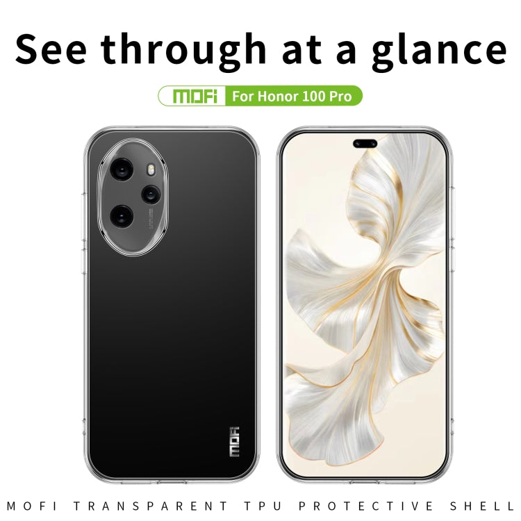 For Honor 100 Pro MOFI Ming Series Ultra-thin TPU Phone Case(Transparent) - Honor Cases by MOFI | Online Shopping South Africa | PMC Jewellery