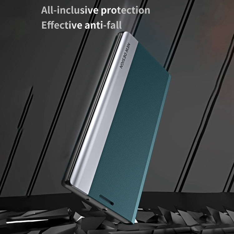 For Samsung Galaxy S24 Ultra 5G Side Electroplated Adsorption Leather Phone Case(Graphite Black) - Galaxy S24 Ultra 5G Cases by PMC TechLife | Online Shopping South Africa | PMC TechLife | Buy Now Pay Later Mobicred