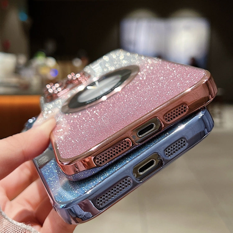 For iPhone 11 Pro MagSafe Gradient Glitter Electroplating TPU Phone Case(Blue) - iPhone 11 Pro Cases by PMC Jewellery | Online Shopping South Africa | PMC Jewellery