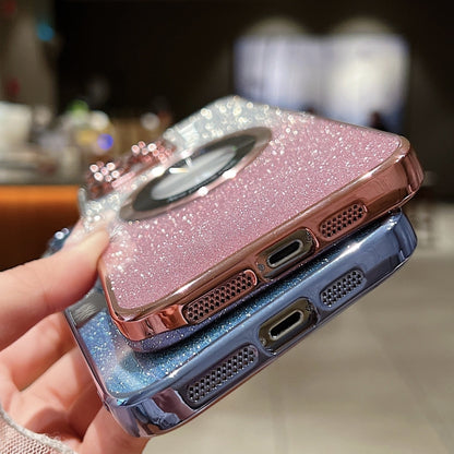 For iPhone 16 Plus Gradient Glitter Electroplating MagSafe TPU Phone Case(Purple) - iPhone 16 Plus Cases by PMC Jewellery | Online Shopping South Africa | PMC Jewellery | Buy Now Pay Later Mobicred