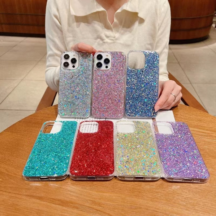 For iPhone 16 Plus Glitter Sequins Epoxy TPU Phone Case(Gold) - iPhone 16 Plus Cases by PMC TechLife | Online Shopping South Africa | PMC TechLife | Buy Now Pay Later Mobicred