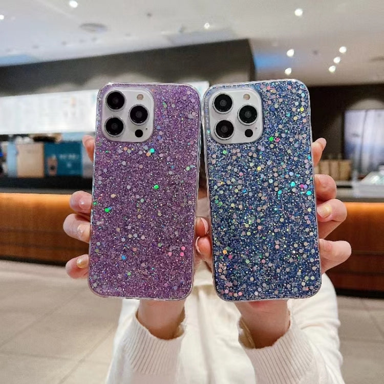 For iPhone 16 Plus Glitter Sequins Epoxy TPU Phone Case(Purple) - iPhone 16 Plus Cases by PMC Jewellery | Online Shopping South Africa | PMC Jewellery | Buy Now Pay Later Mobicred