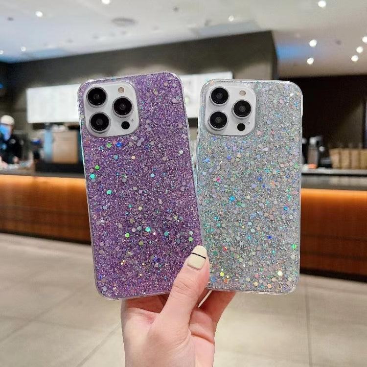 For iPhone 16e Glitter Sequins Epoxy TPU Phone Case(Pink) - iPhone 16e Cases by PMC TechLife | Online Shopping South Africa | PMC TechLife | Buy Now Pay Later Mobicred