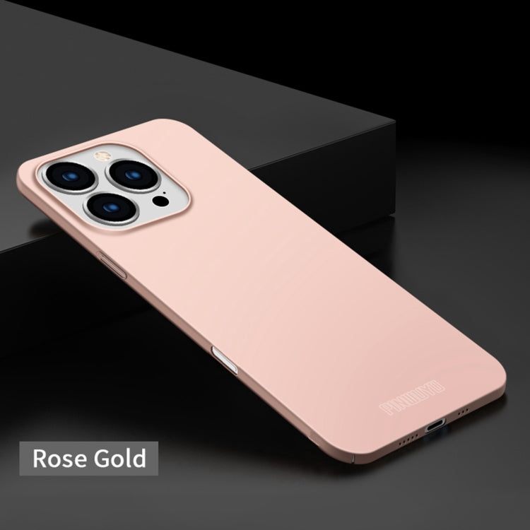 For iPhone 16 Pro PINWUYO Micro-Frosted PC Ultra-thin Hard Phone Case with Magsafe Magnetic Ring(Rose Gold) - iPhone 16 Pro Cases by PINWUYO | Online Shopping South Africa | PMC Jewellery | Buy Now Pay Later Mobicred