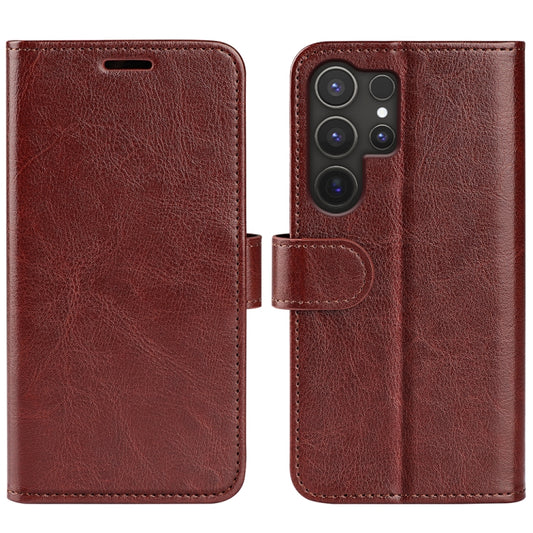 For Samsung Galaxy S25 Ultra 5G R64 Texture Horizontal Flip Leather Phone Case(Brown) - Galaxy S25 Ultra 5G Cases by PMC Jewellery | Online Shopping South Africa | PMC Jewellery | Buy Now Pay Later Mobicred