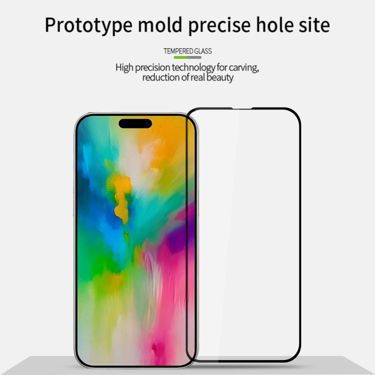 For iPhone 16 Pro Max PINWUYO 9H 2.5D Full Screen Tempered Glass Film(Black) - iPhone 16 Pro Max Tempered Glass by PINWUYO | Online Shopping South Africa | PMC Jewellery | Buy Now Pay Later Mobicred