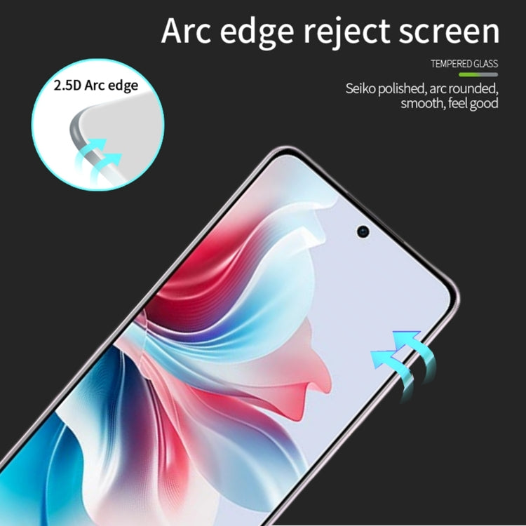 For OPPO Reno11 F PINWUYO 9H 2.5D Full Screen Tempered Glass Film(Black) - Reno11 F Tempered Glass by PINWUYO | Online Shopping South Africa | PMC Jewellery | Buy Now Pay Later Mobicred