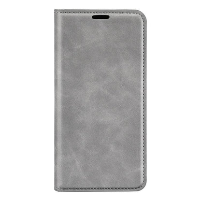 For Samsung Galaxy S25+ 5G Retro-skin Magnetic Suction Leather Phone Case(Grey) - Galaxy S25+ 5G Cases by PMC Jewellery | Online Shopping South Africa | PMC Jewellery | Buy Now Pay Later Mobicred