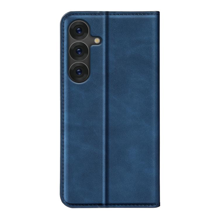 For Samsung Galaxy S25+ 5G Retro-skin Magnetic Suction Leather Phone Case(Dark Blue) - Galaxy S25+ 5G Cases by PMC Jewellery | Online Shopping South Africa | PMC Jewellery | Buy Now Pay Later Mobicred