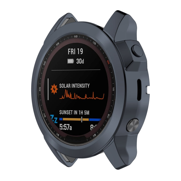 For Garmin Epix Pro 51mm Half Package Electroplated TPU Watch Protective Case(Grey) - Watch Cases by PMC TechLife | Online Shopping South Africa | PMC TechLife