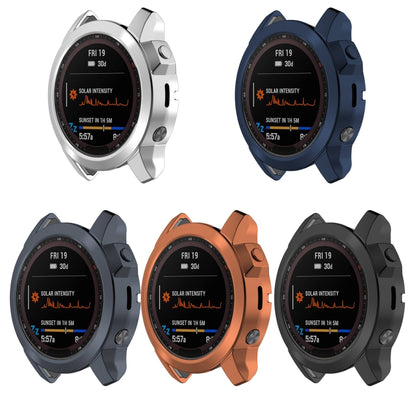 For Garmin Epix Pro 51mm Half Package Electroplated TPU Watch Protective Case(Sliver) - Watch Cases by PMC Jewellery | Online Shopping South Africa | PMC Jewellery