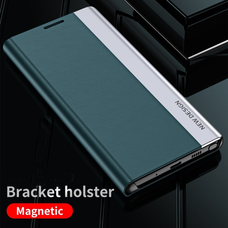 For iPhone 16 Pro Side Electroplated Adsorption Leather Phone Case(Silver) - iPhone 16 Pro Cases by PMC TechLife | Online Shopping South Africa | PMC TechLife | Buy Now Pay Later Mobicred