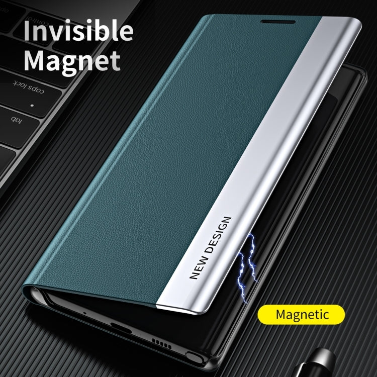 For iPhone 16 Pro Side Electroplated Adsorption Leather Phone Case(Silver) - iPhone 16 Pro Cases by PMC TechLife | Online Shopping South Africa | PMC TechLife | Buy Now Pay Later Mobicred