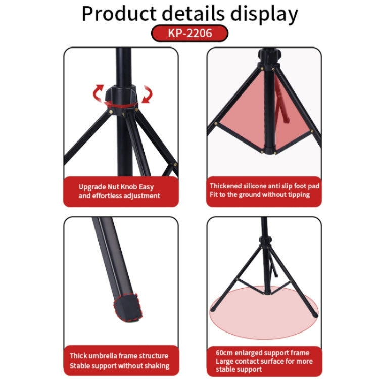 JMARY KP2206 Multi-functional Adjustable Portable Camera Tripod 1.7m Floor Stand - Tripods by Jmary | Online Shopping South Africa | PMC TechLife | Buy Now Pay Later Mobicred