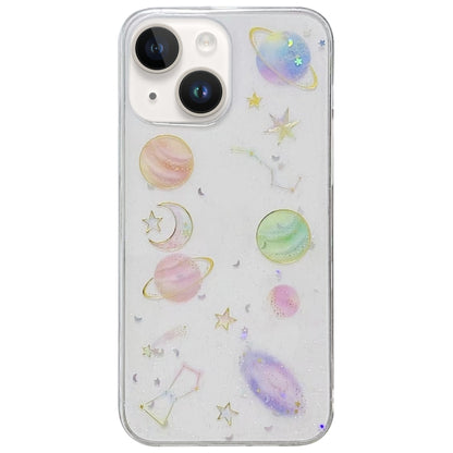 For iPhone 16 Cosmic Star Glitter Epoxy TPU Phone Case(Transparent) - iPhone 16 Cases by PMC Jewellery | Online Shopping South Africa | PMC Jewellery | Buy Now Pay Later Mobicred