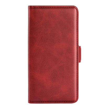 For Motorola Moto G Play 2024 Dual-side Magnetic Buckle Horizontal Flip Leather Phone Case(Red) - Motorola Cases by PMC Jewellery | Online Shopping South Africa | PMC Jewellery | Buy Now Pay Later Mobicred