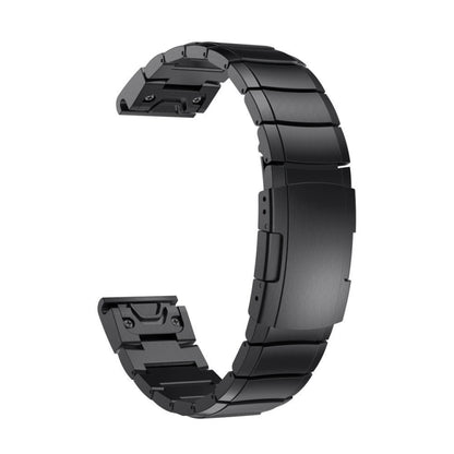 For Garmin Quatix 5 Sapphire 22mm Titanium Alloy Quick Release Watch Band(Black) - Watch Bands by PMC Jewellery | Online Shopping South Africa | PMC Jewellery