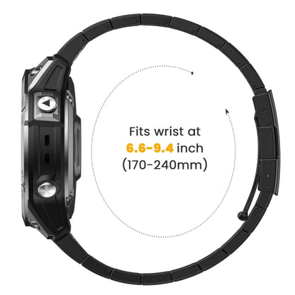 For Garmin Fenix 5 Plus 22mm Titanium Alloy Quick Release Watch Band(Black) - Watch Bands by PMC Jewellery | Online Shopping South Africa | PMC Jewellery