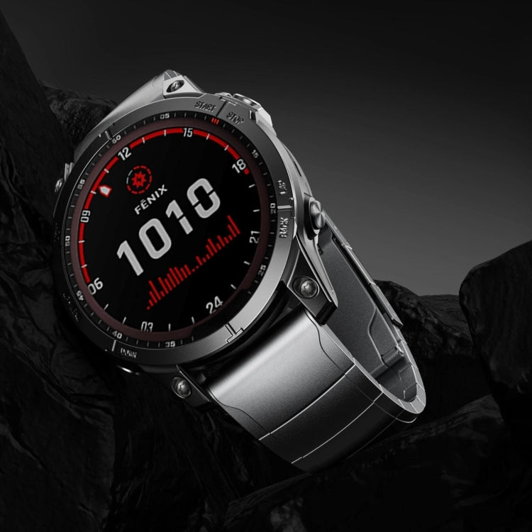 For Garmin Instinct 22mm Titanium Alloy Quick Release Watch Band(Black) - Watch Bands by PMC TechLife | Online Shopping South Africa | PMC TechLife
