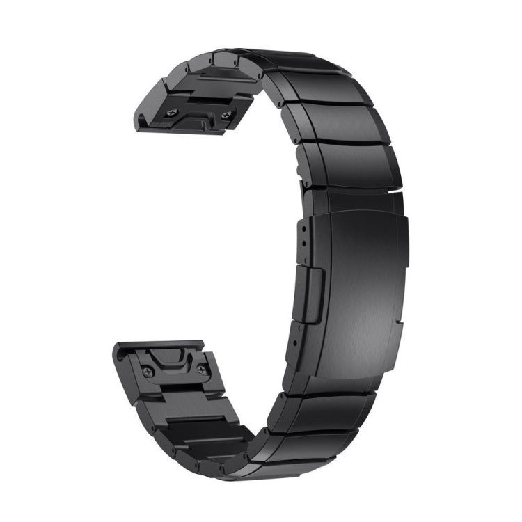 For Garmin Fenix 7X Solar 26mm Titanium Alloy Quick Release Watch Band(Black) - Watch Bands by PMC Jewellery | Online Shopping South Africa | PMC Jewellery